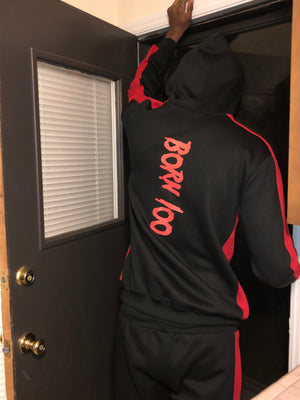 Born 100 “spine” fleece track suit
