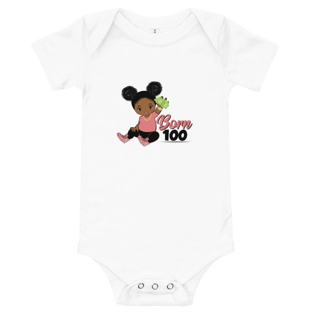 Born 100 MoneyGetter Baby short sleeve one piece