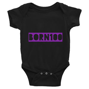 Born 100 stripe Infant Bodysuit