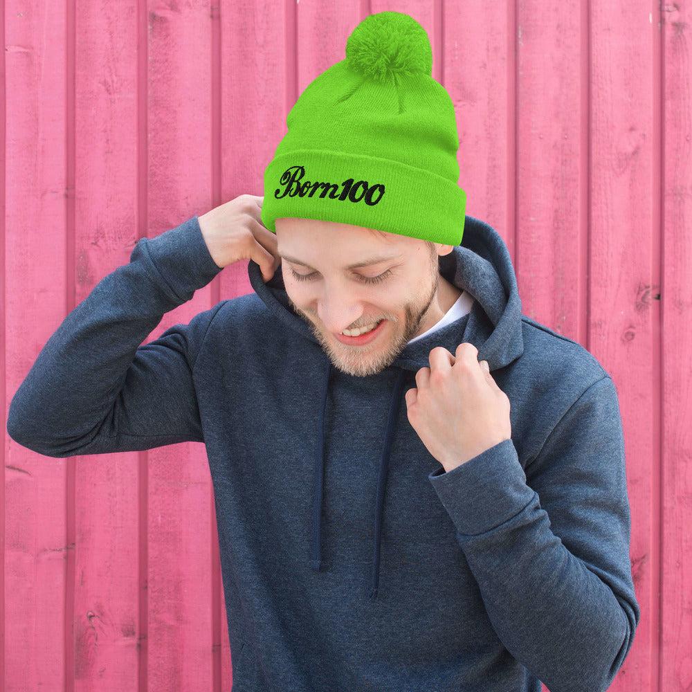 Born 100 Pom-Pom Beanie