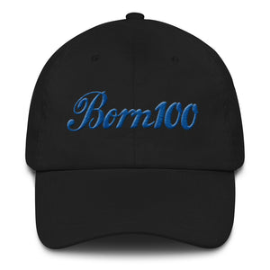 Born 100 Dad hat (Blue)
