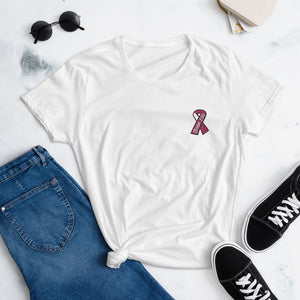 Women's Born 100 Breast Cancer Awareness Tee