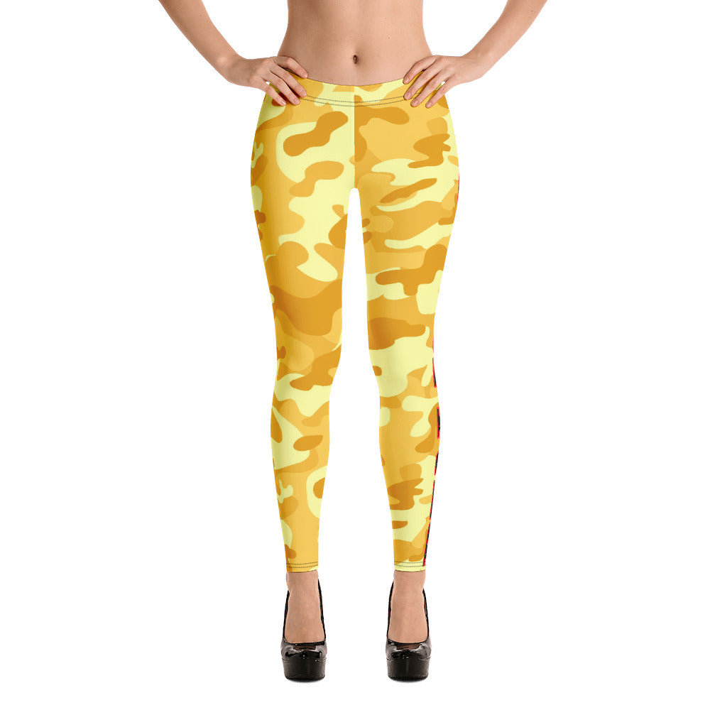 Real Is Rare (Yellow Camo Print) Leggings